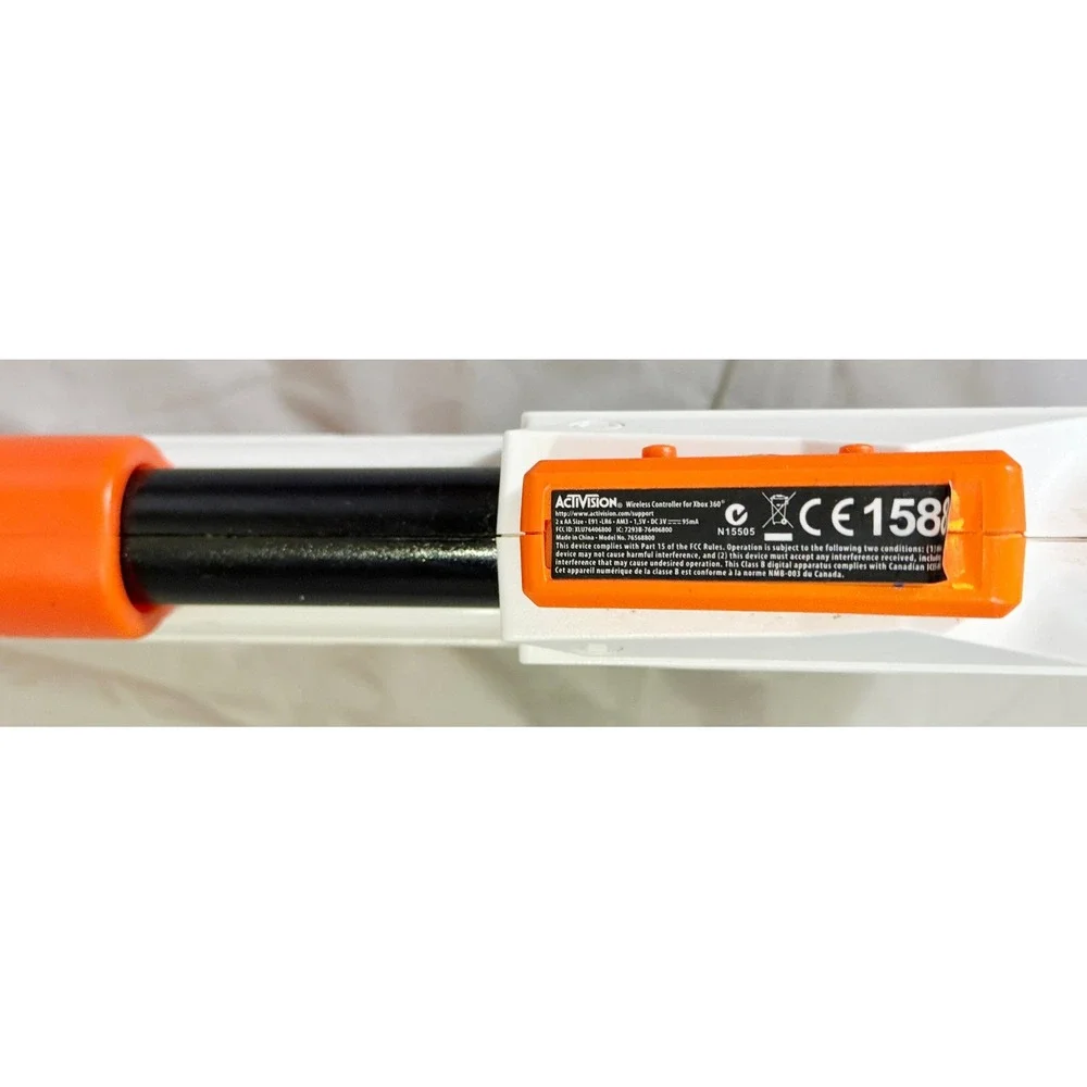 Cabela's Top Shot Elite Wireless Controller Xbox 360 White Orange Rifle‎ Scope